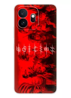 OnePlus 15T чехол из силикона - Наруто в красных тонах