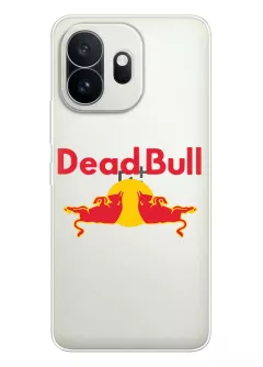 OnePlus 15T прикольный прозрачный силиконовый чехол с надписью Dead Bull в стиле RedBull