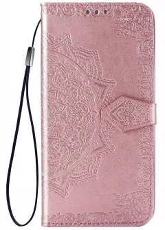 Кожаный чехол (книжка) Art Case с визитницей для Xiaomi Poco M3, Розовый