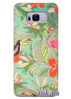 Чехол для Galaxy S8 Plus - Тропические цветы