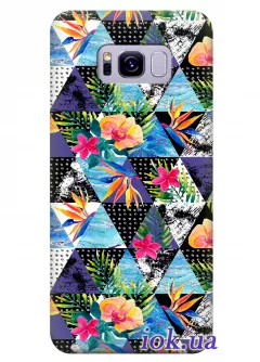 Чехол для Galaxy S8 Plus - Цветные треугольники