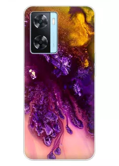 OPPO A57s силиконовый чехол с картинкой - Эксклюзивный опал