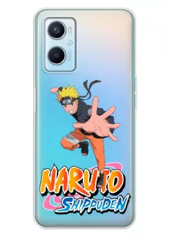 Чехол для OPPO A96 из прозрачного силикона - Naruto Shippuden Logo
