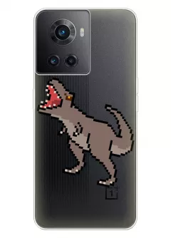 Чехол для OnePlus Ace с принтом - Пиксельный динозавр