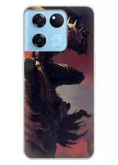 OnePlus Ace Racing чехол - Берсерк Бэрусэруку Berserk Beruseruku воин Гатс в защите зверя в ожидании на скале