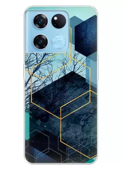 OnePlus Ace Racing силиконовый чехол с картинкой - Кубы