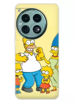 Бампер для OnePlus 12 - The Simpsons Симпсоны веселая семья Гомер Барт Мадж Мэгги и Лиза Симпсон