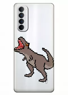 Чехол для OPPO Reno 4 Pro - Пиксельный динозавр