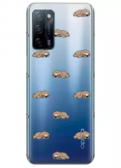 Чехол для OPPO A55 5G - Спящие ленивцы