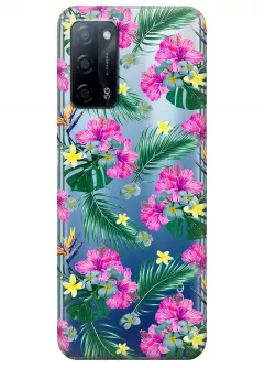 Чехол для OPPO A55 5G - Тропические цветы