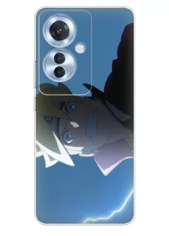 OPPO Reno 11F чехол с аниме силиконовый - Боруто в грозу