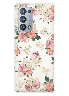 OPPO Reno 6 Pro Plus 5G чехол с красивыми букетами цветов для девушек