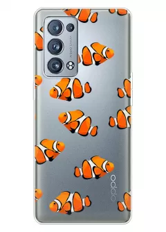 OPPO Reno 6 Pro Plus 5G силиконовый чехол с рыбками