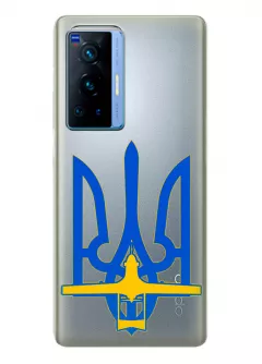 Чехол для OPPO Reno 6 Pro Plus 5G с актуальным дизайном - Байрактар + Герб Украины