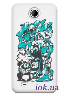 Чехол для HTC Desire 300 - Graffiti monster