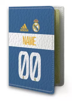 Обложка на паспорт - ФК Реал Мадрид / Фамилия + Номер