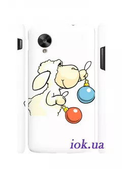 Чехол для Nexus 5 - Новогодняя овечка
