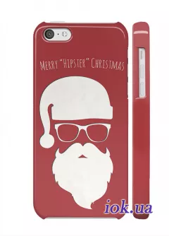 Чехол на iPhone 5C - Merry "Hipster" Christmas