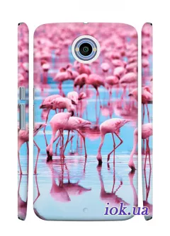 Чехол для Motorola Nexus 6 - Розовое фламинго