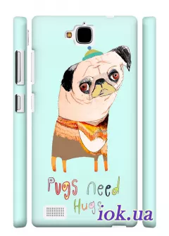 Чехол для Huawei Honor 3C - Pugs need hugs