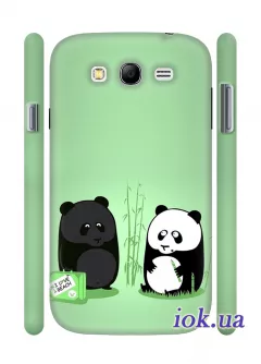 Чехол для Samsung Galaxy Grand Duos - Панда и медведь