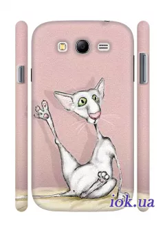 Чехол для Samsung Galaxy Grand Duos - Кот чистюля