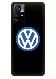 Бампер для Поко М4 Про 5Дж из силикона - Volkswagen Фольксваген классический логотип крупным планом