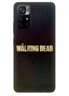 Чехол-накладка для Поко М4 Про из силикона - Ходячие мертвецы The Walking Dead название крупным планом черный чехол