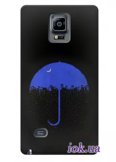 Чехол для Galaxy Note 4 - Синий зонтик 