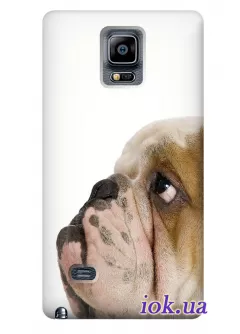 Чехол для Galaxy Note 4 - Грустный бульдог