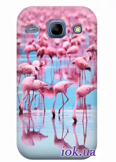 Чехол для Galaxy Core I8262 - Розовый фламинго