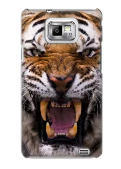 Чехол на Samsung Galaxy S2 - Рычащий Тигр