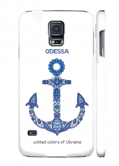 Якорь на чехле для Galaxy S5 и надписью Одесса