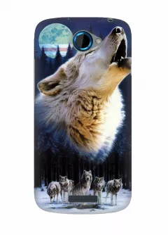 Чехол на HTC One S - Волки