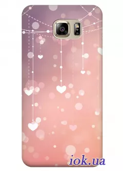 Чехол для Galaxy Note 5 - Блестящие сердечки