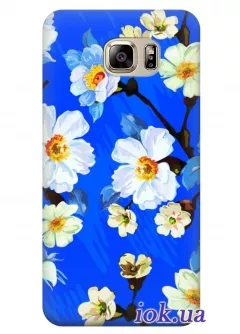 Чехол для Galaxy Note 5 - Белые цветочки