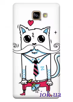 Чехол для Galaxy A3 - Влюбленный кот