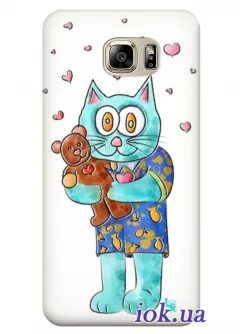 Чехол для Galaxy Note 5 - Кот и мишка