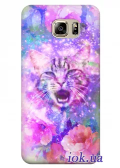 Чехол для Galaxy Note 5 - Цветочный кот