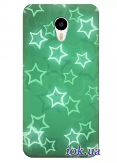 Чехол для Meizu M3 Note - Зеленые звезды