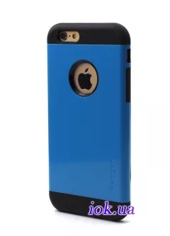 Тонкий противоударный чехол Spigen Slim Armored для iPhone 6, синий