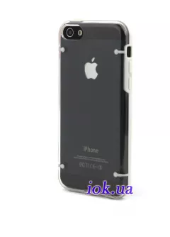 Прозрачный чехол для iPhone 5/5S из силикона, белый
