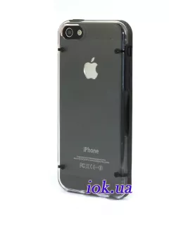 Прозрачный чехол для iPhone 5/5S из силикона, черный