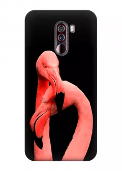 Чехол для Xiaomi Pocophone F1 - Пара фламинго