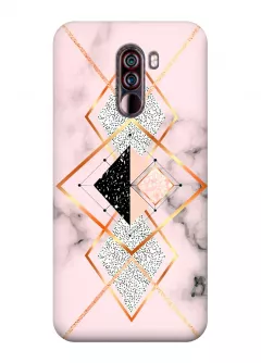 Чехол для Xiaomi Pocophone F1 - Мраморная геометрия