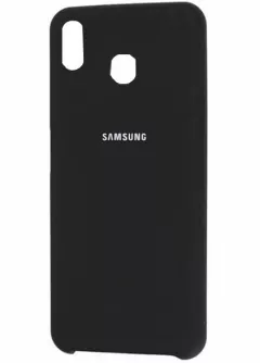 Чехол Silicone Cover (AA) для Samsung Galaxy A20 / A30, Черный / Black