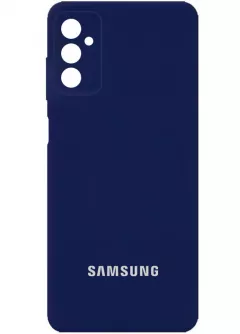 Чехол Silicone Cover Full Camera (AA) для Samsung Galaxy M52, Темно-синий / Midnight blue