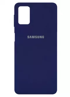 Чехол Silicone Cover Full Protective (AA) для Samsung Galaxy M51, Темно-синий / Midnight blue