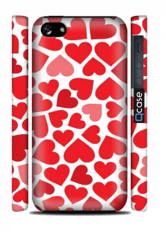 Купить чехол с красными сердечками для iPhone 5C | 3D-Печать - Red Hearts