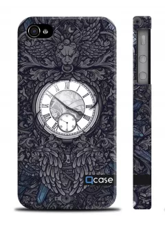 Чехол Qcase "Часы" для Айфон 4, 4с - TikTok Grey